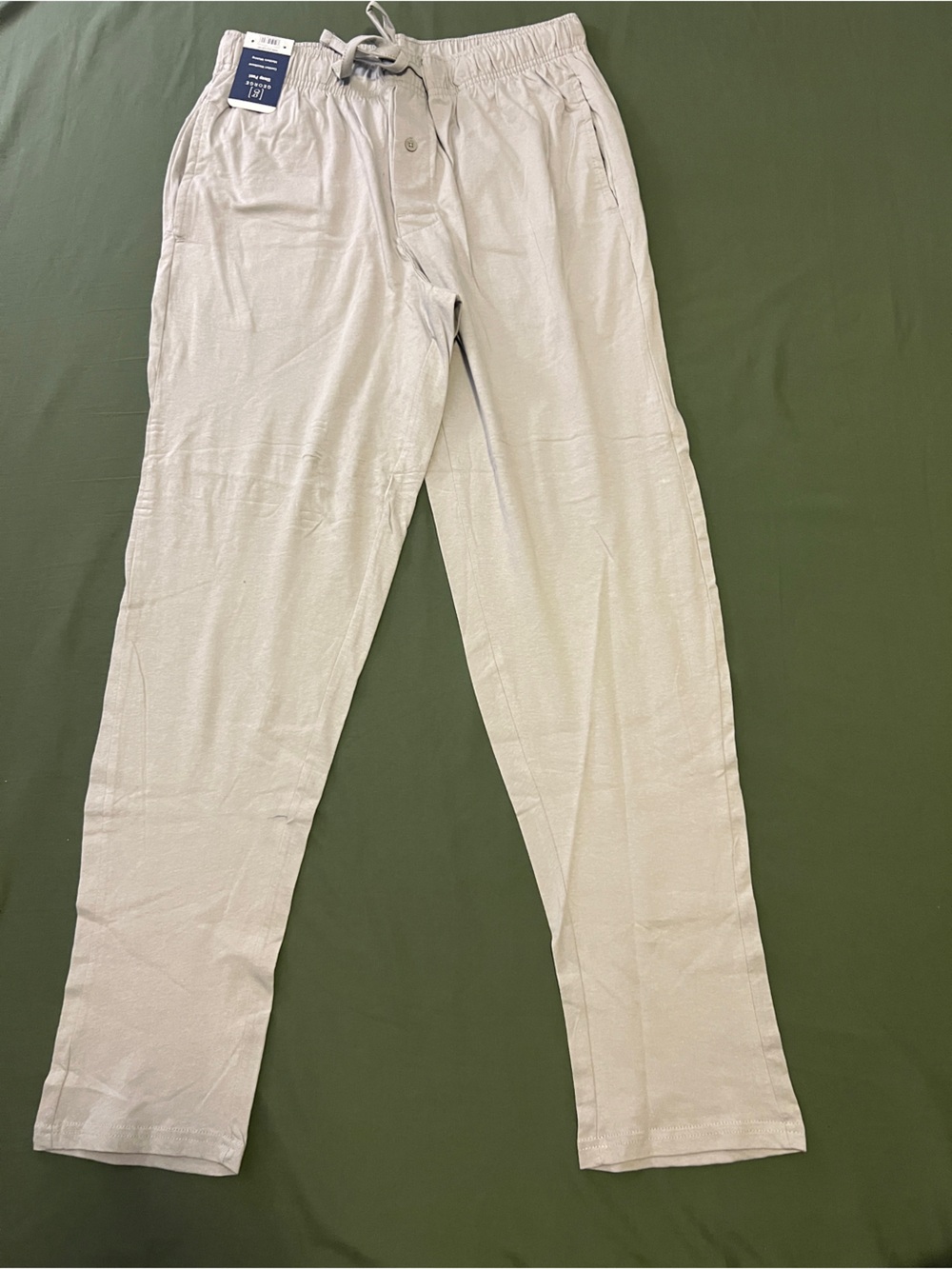 George Men’s Light Gray Drawstring Sleep Pants M
